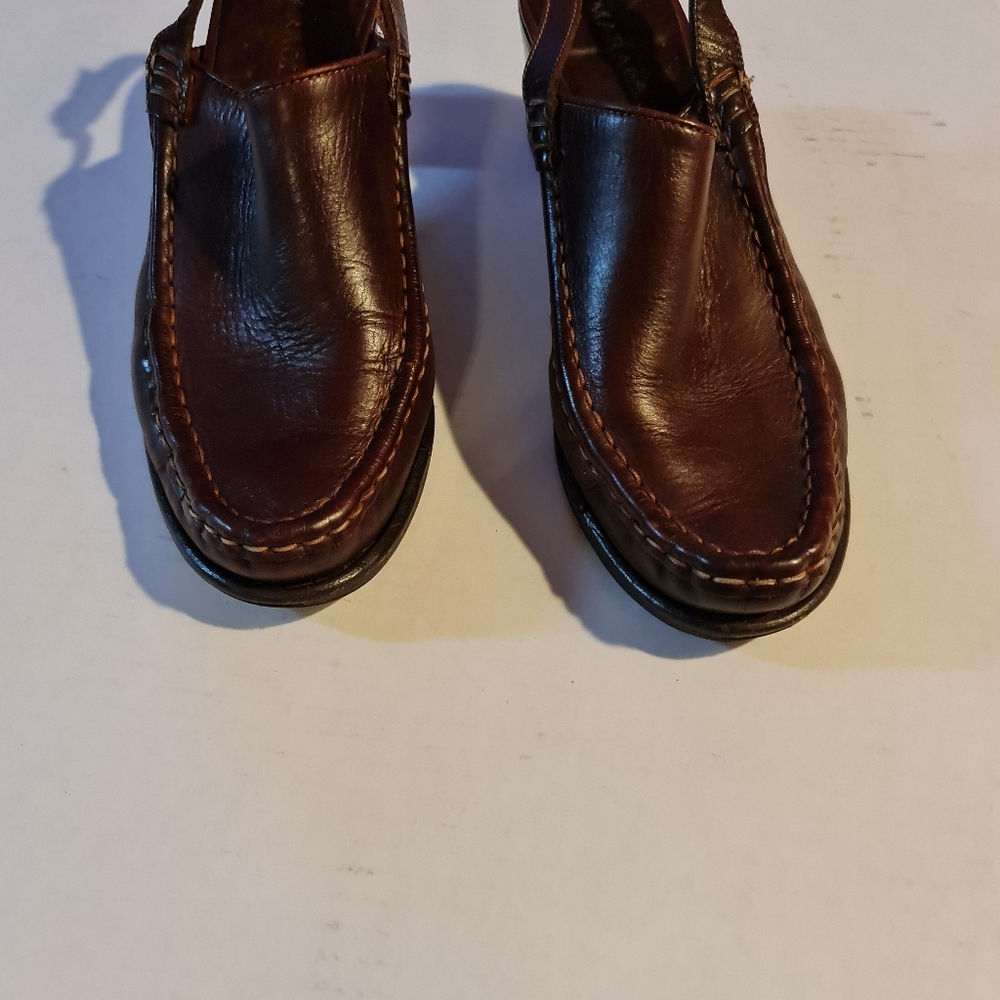 Maraolo brown leather  open heels sandals
